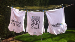 Planet First T-Shirts on Washing Line